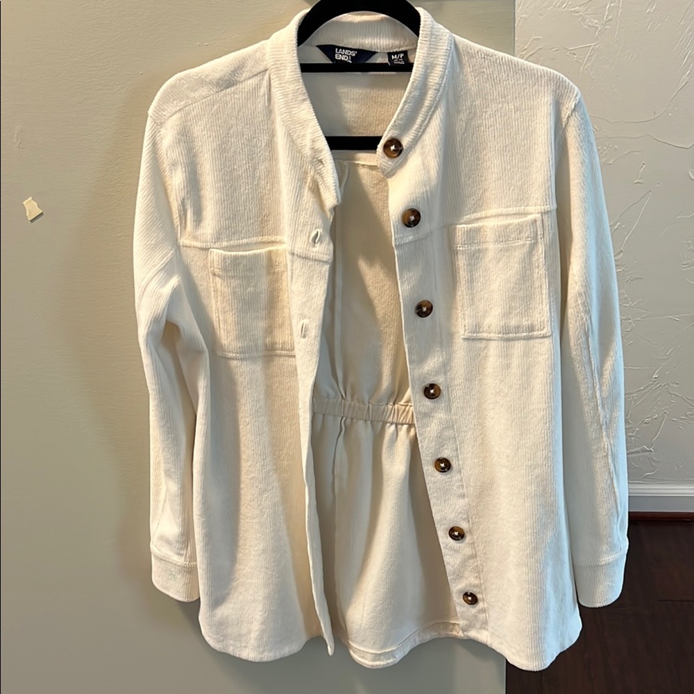 Women's White Lands' End Jacket